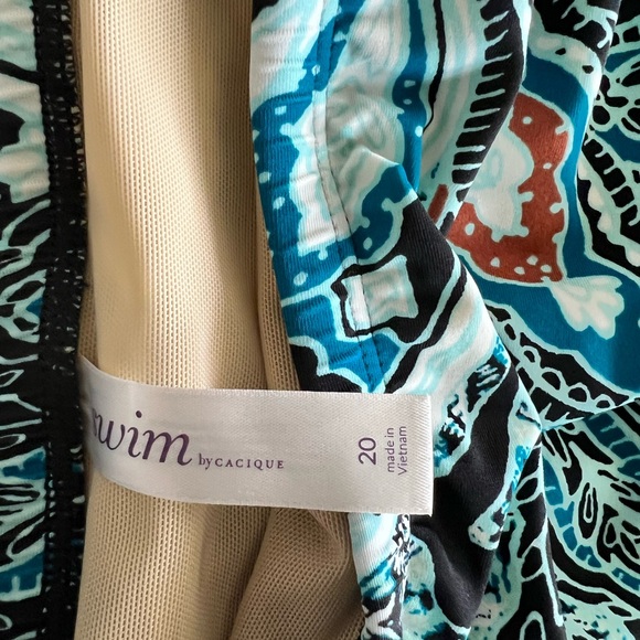 Cacique Swim tankini and matching skirt. 46DDD top and bottoms 20 - Picture 2 of 3
